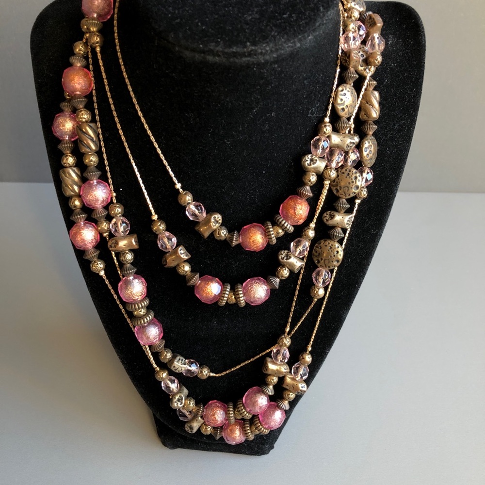 Dabby Reid 90“ necklace orange and pink